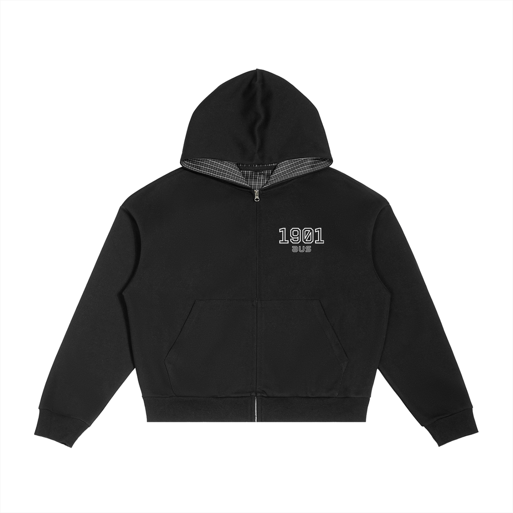 Black 1901 zip hoodie