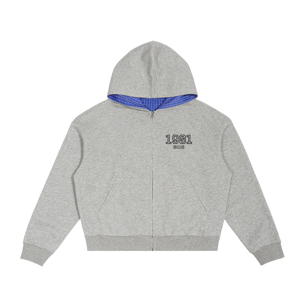Grey 1901 Zip Hoodie